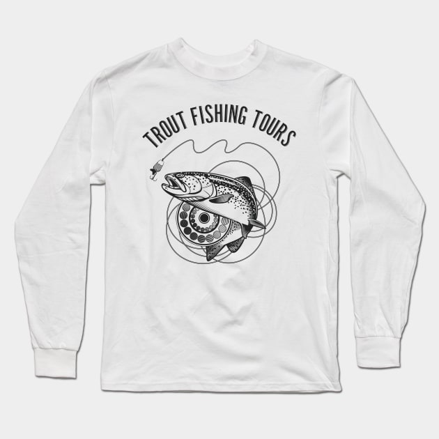 Trout Fishing Tours Long Sleeve T-Shirt by p308nx